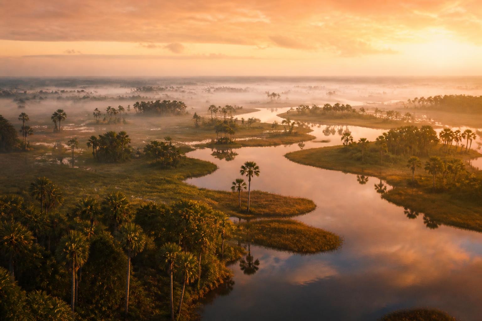 Pantanal ao amanhecer